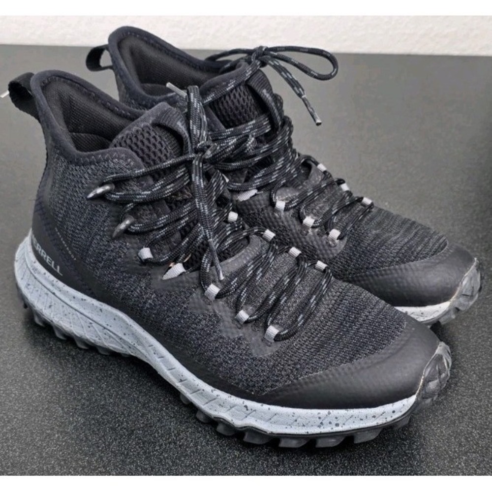 Merrell Bravada Mid Waterproof Black Hiking Shoe Women 7 Sneaker Outdoor Grip
